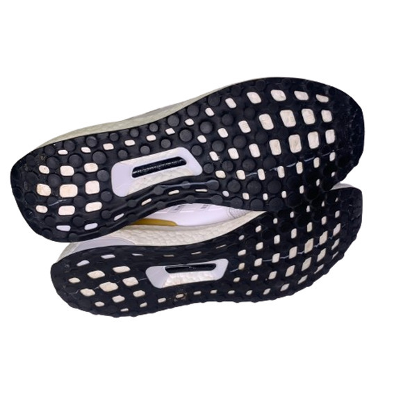 ADIDAS White & Gold Primeblue Ultra-Boost Sneakers - Picture 11 of 13